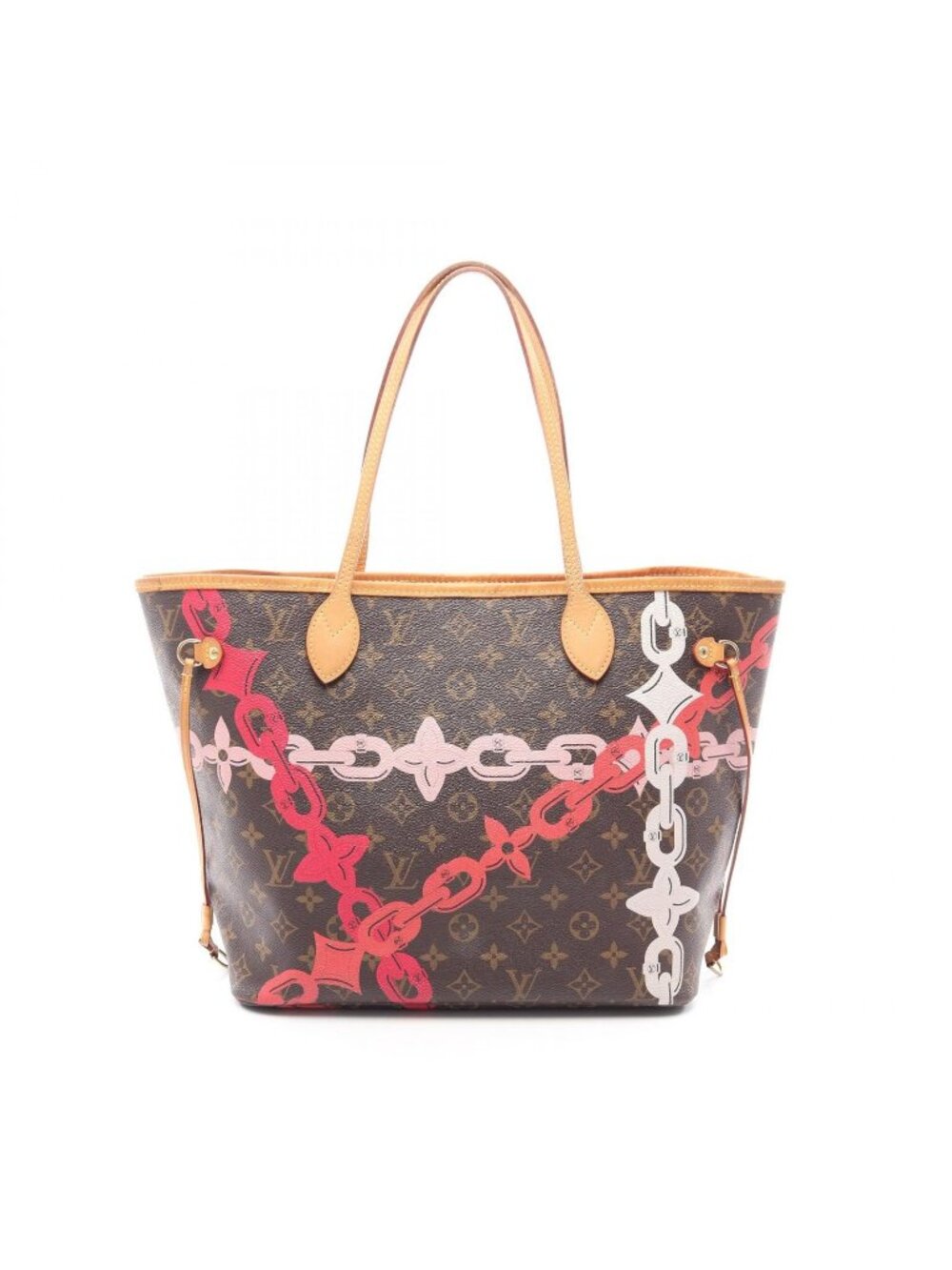 Louis Vuitton Tote Neverfull MM Monogram Bay Canvas Leather